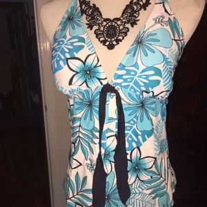 NWOT Ocean Dream tankini top split front Sz 10